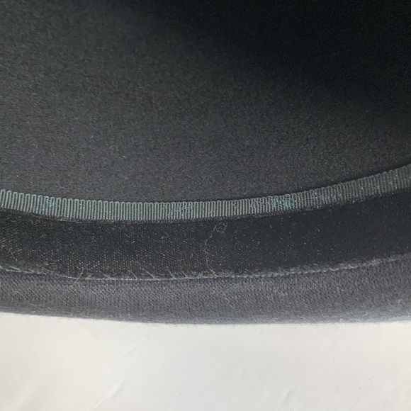 Vintage Henry Pollak Derby Hat Glenover Black Netting Velvet Flower Appliqués - Picture 15 of 16